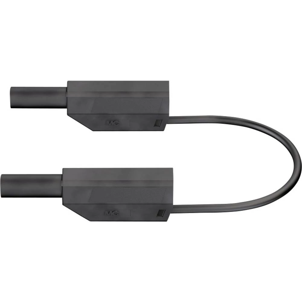 Sigurnosni mjerni vod [Lamelni muški konektor 4 mm - Lamelni muški konektor 4 mm] 2.0 m Crna Stäubli SLK410-E/N slika