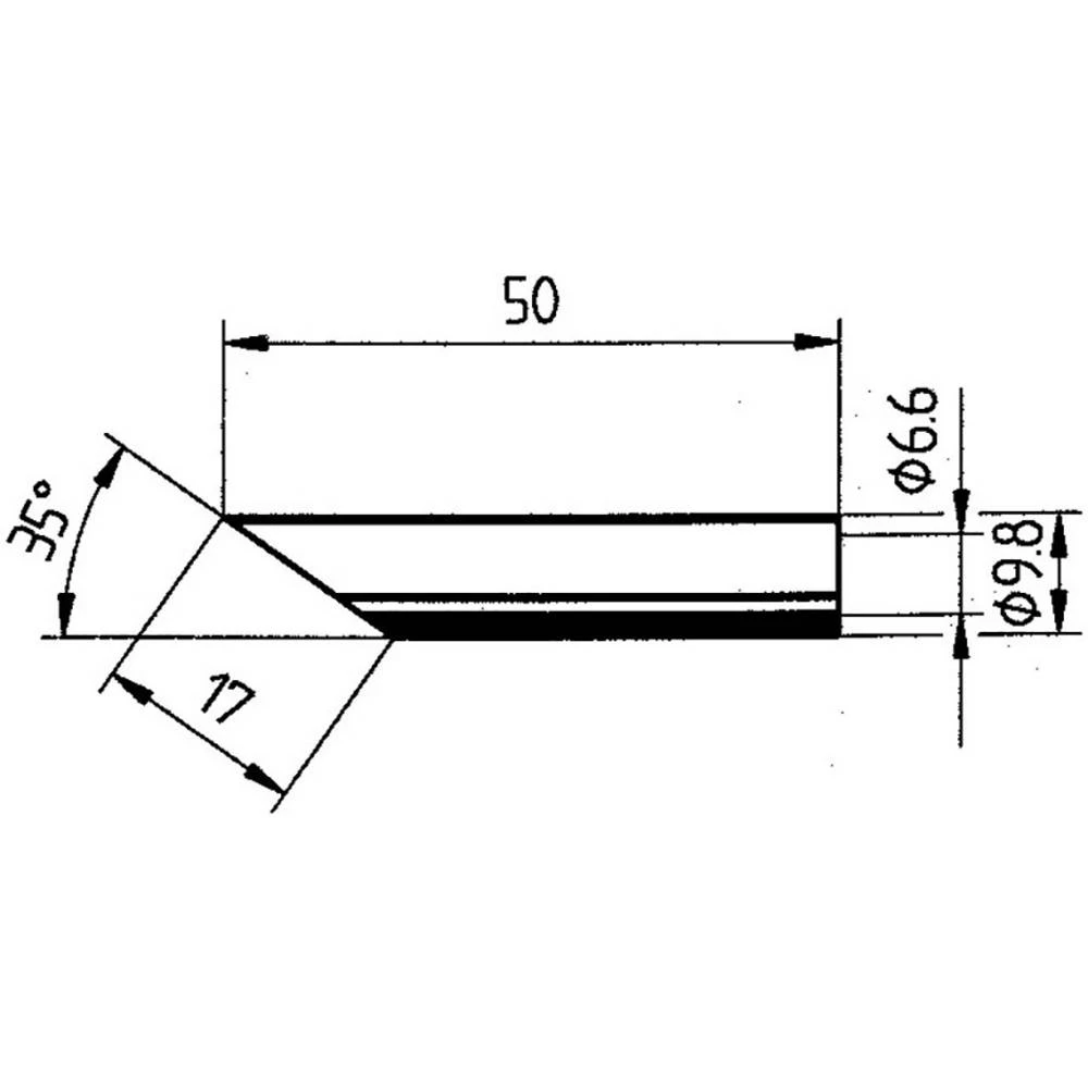 Ersa 0832KD Lemni vrh Dljetast oblik, ravan Content 10 ST slika