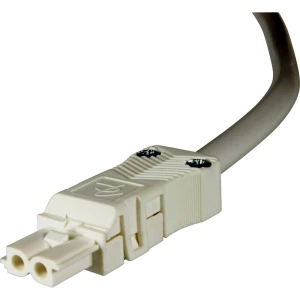 Adels-Contact 92845210 mrežni priključni kabel slobodan kraj - mrežni konektor Ukupan broj polova: 2 bijela 1.00 m 75 St. slika
