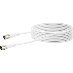 Antene, SAT Priključni kabel [1x Brzi muški konektor F - 1x Brzi muški konektor F] 7.5 m 10 dB četverostuko zaštićen Bijela Schw slika