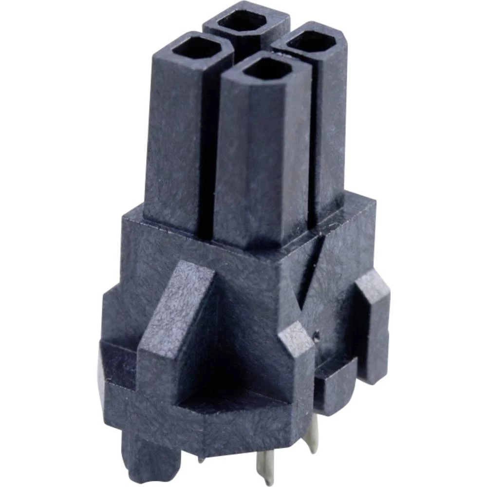 Molex 447690401 Micro-Fit BMI Receptacle Header, Dual Row, Vertical, with Press-fit Plastic Pegs, 2.54µm Tin (Sn), 4 Circ slika