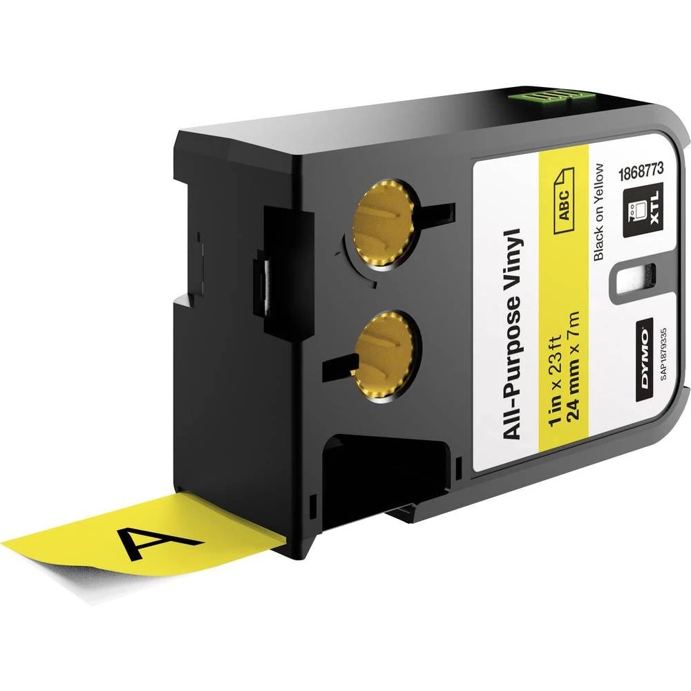 Višenamjenska vinilna traka DYMO XTL Boja trake: Žuta Boja slova: Crna 24 mm 7 m slika