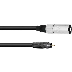 Omnitronic 30225125 XLR adapter cable [1x muški cinch konektor - 1x XLR utikač 3-polni] 2.00 m crna slika