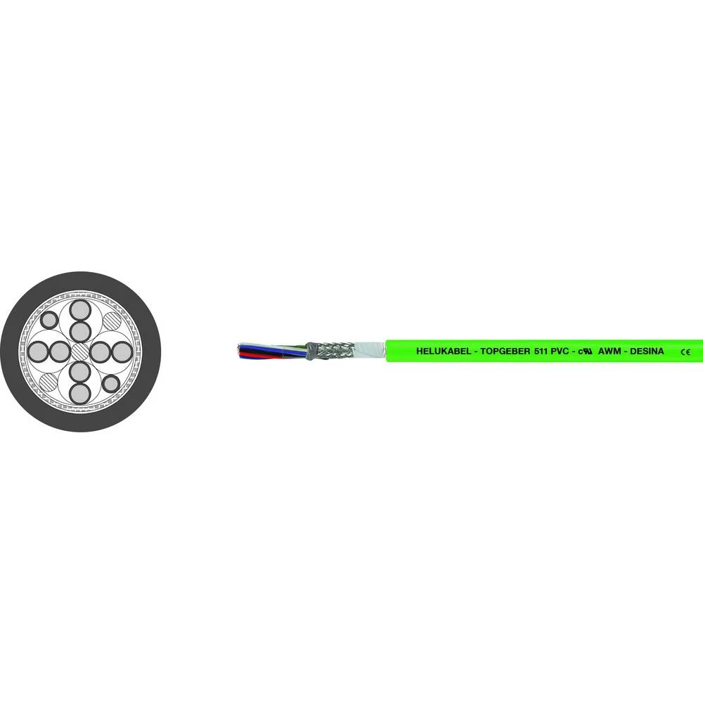 Helukabel TOPGEBER 511 vod za servo 6 x 0.14 mm² + 4 x 0.14 mm² zelena 707389 100 m slika
