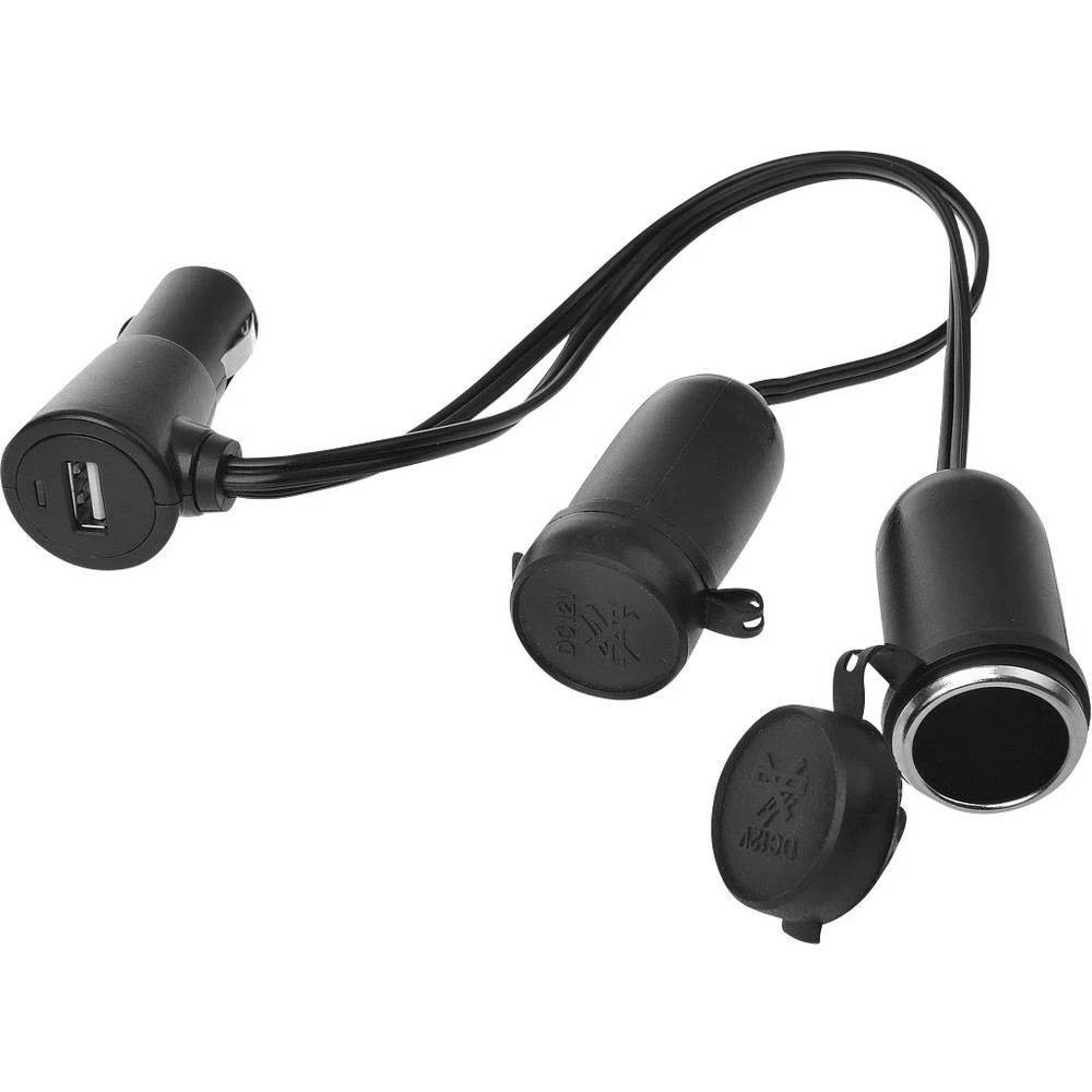 Razdjelnik za cigaretni upaljač Broj spojnica za cigaretni upaljač 2 x Sučelje: USB 1 x 019011 slika