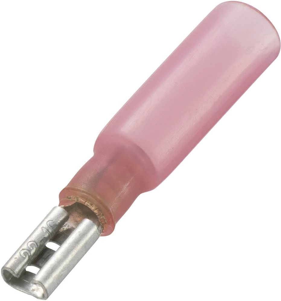 Plosnate natične stupice stezne cijevi Širina utikača: 2.8 mm Debljina utikača: 0.5 mm 180 ° Izolirani dio Crvena TRU COMPONENTS slika