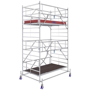 Krause 782038 FahrGerüst aluminij na roli mobilna Radna visina (maks.): 5.40 m srebrna 212.5 kg slika