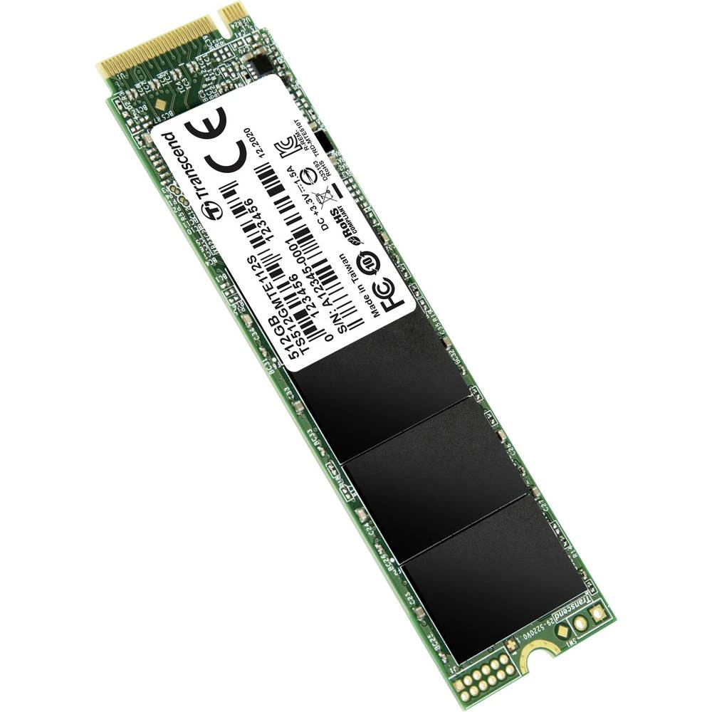 Transcend 110S 512 GB unutarnji M.2 PCIe NVMe SSD 2280 PCIe nvme 3.0 x4 maloprodaja TS512GMTE112S slika