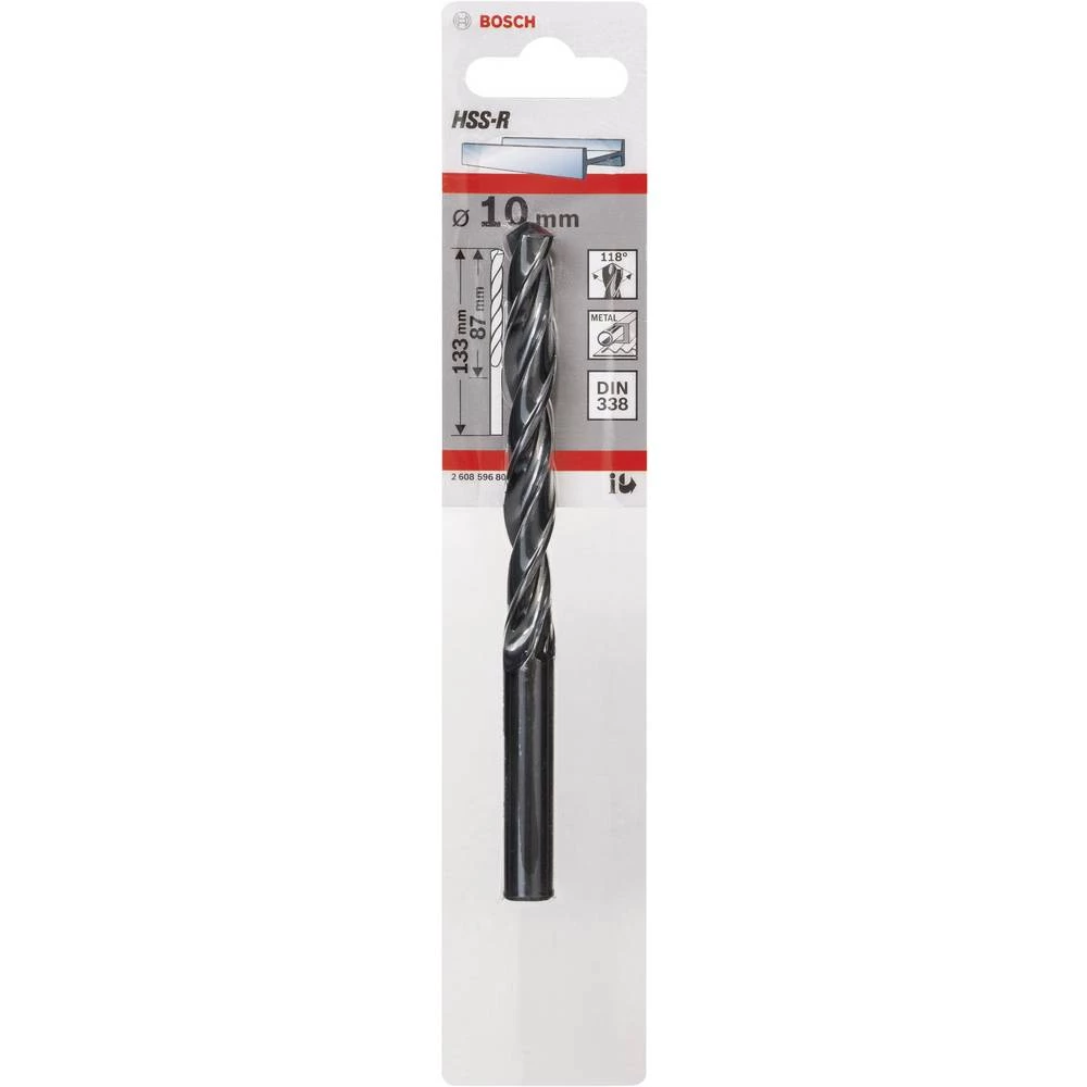 HSS Metal-spiralno svrdlo 10 mm Bosch Accessories 2608596804 Ukupna dužina 133 mm Valjani svitak DIN 338 Cilinder 1 ST slika