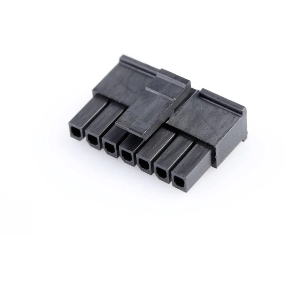 Molex 436450700 Micro-Fit 3.0 Receptacle Housing, Single Row, 7 Circuits, UL 94V-0, Black slika