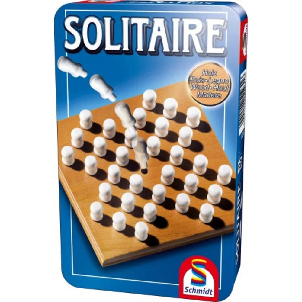 Schmidt Spiele Solitaire Mitbringspiel in der Metalldose 51231 slika