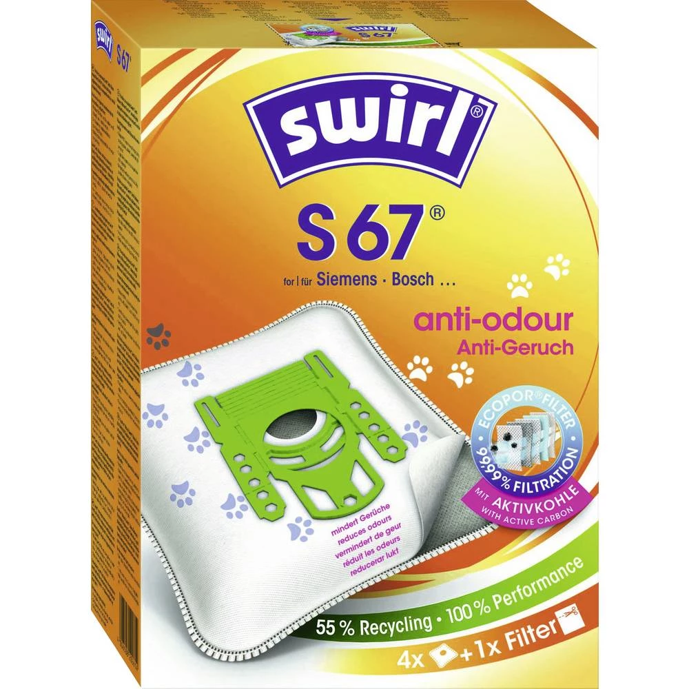 Swirl S 67 EcoPor Anti Odour vrećica za usisivače 4 kom. slika