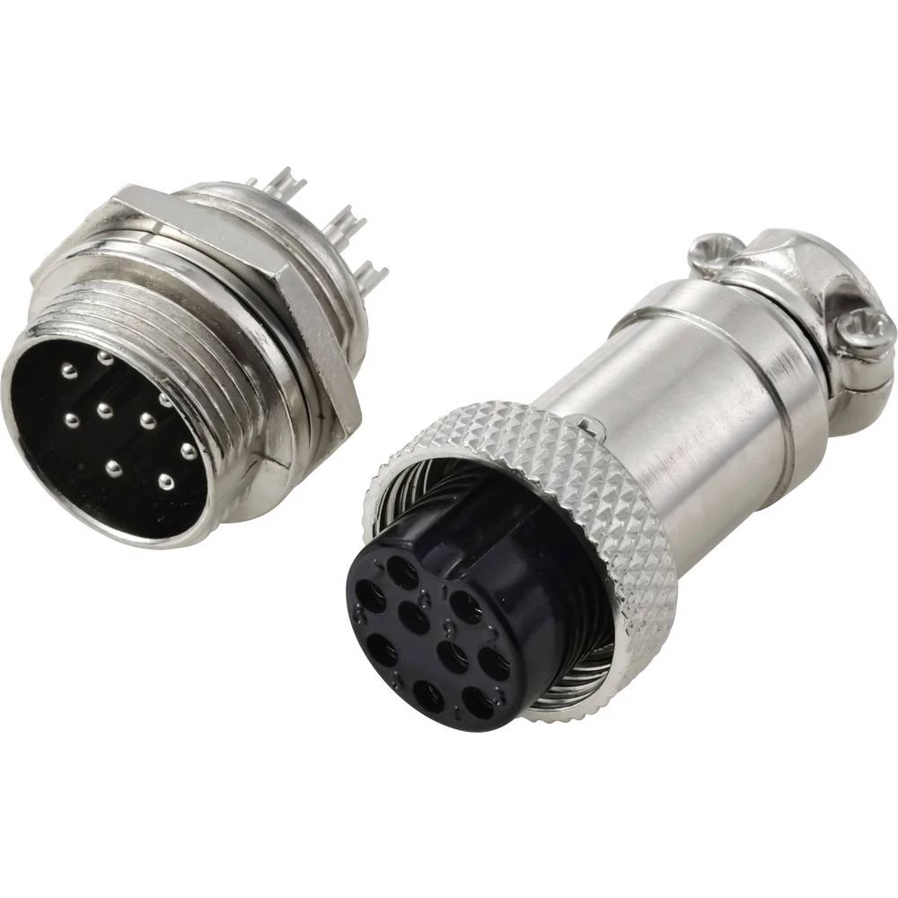 TRU COMPONENTS TC-13895660 okrugli konektori utikač, kontakt ženskog konektora Ukupan broj polova: 9 Serija (Okrugli uti slika