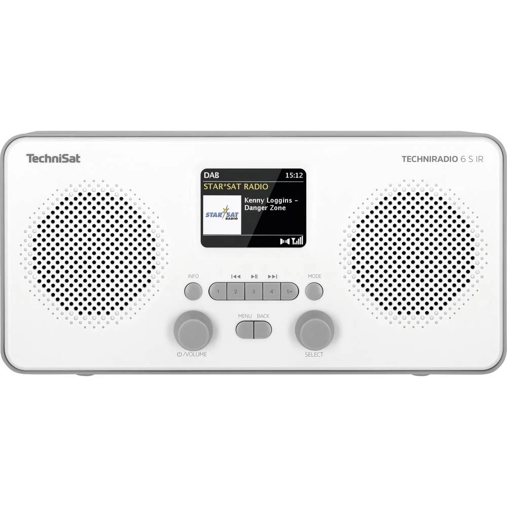 TechniSat TECHNIRADIO 6 S IR internet stolni radio internet, DAB+ (1012), ukw Bluetooth, DAB+, internetski radio , ukw, WLAN  funkcija alarma bijela slika