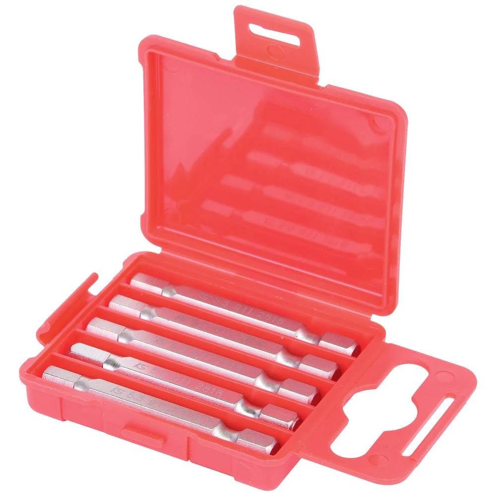 KS Tools 911.2819 šestrubni bit specijalni čelik poniklovani E 6.3 5 St. slika