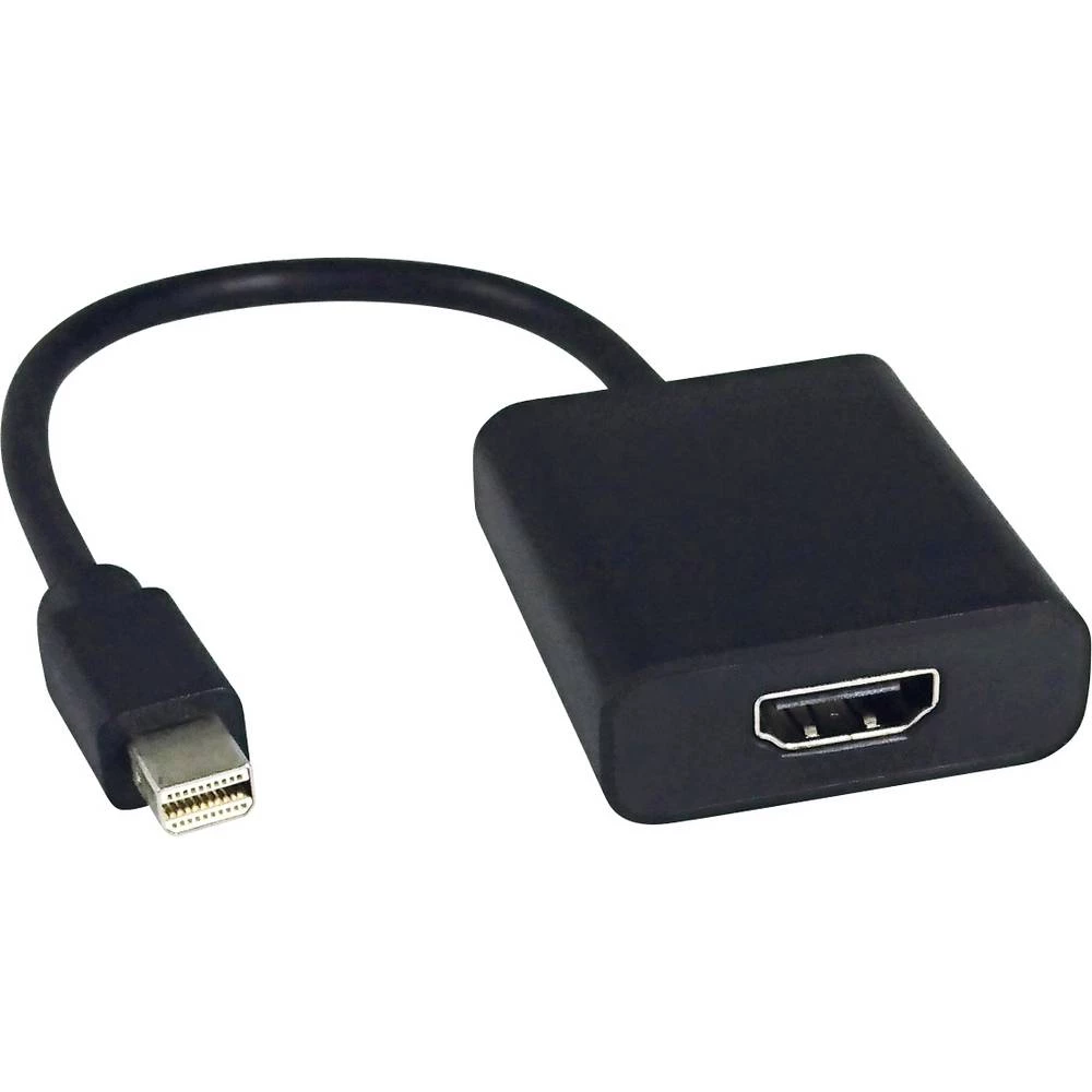 Value Mini-DisplayPort priključni kabel 0.15 m 12.99.3163 crna [1x muški konektor mini displayport - 1x ženski konektor slika