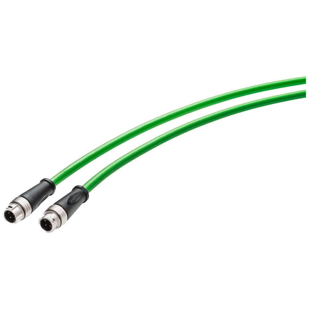 IE cable M12-180/M12-180 2x2, M12 plug (D-coded, push-pull), Cat 5e, 3 m Siemens 6XV18718AH30 1 St. slika