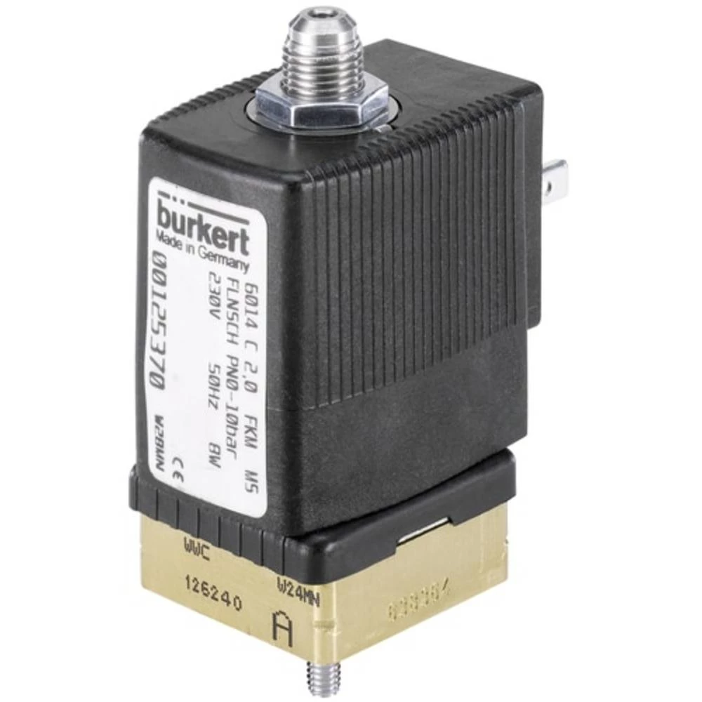 Bürkert elektromagnetski ventil 126408 6014 24 V prirubnica, g 1/8 Nazivna širina 2 mm izravno djelovanje 1 St. slika