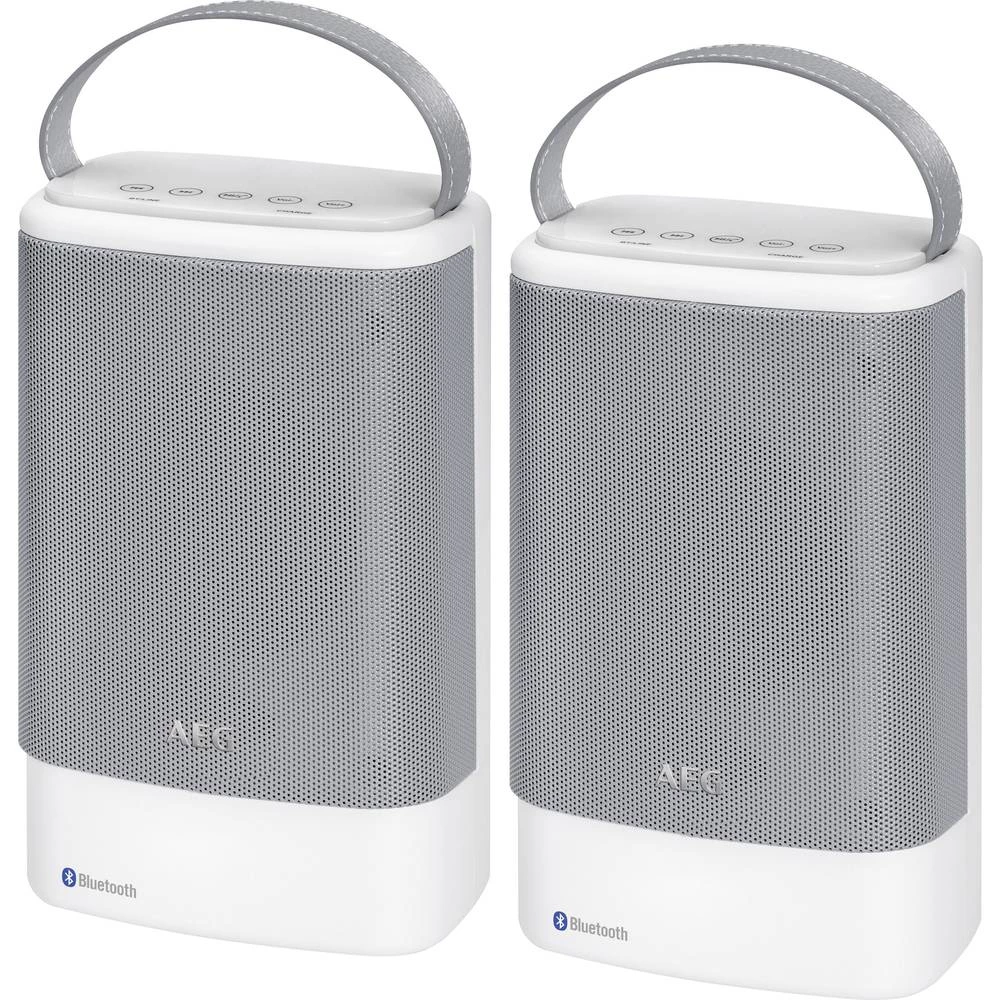 Bluetooth zvučnik AEG BSS 4833 AUX, Funkcija govora slobodnih ruku, Zaštićen protiv prskajuće vode, USB Bijela slika