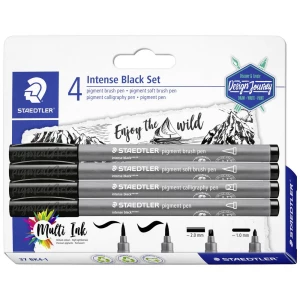 Staedtler flomaster Intense Black 37 BK4-1 crna 1 mm, 2 mm 4 St. slika