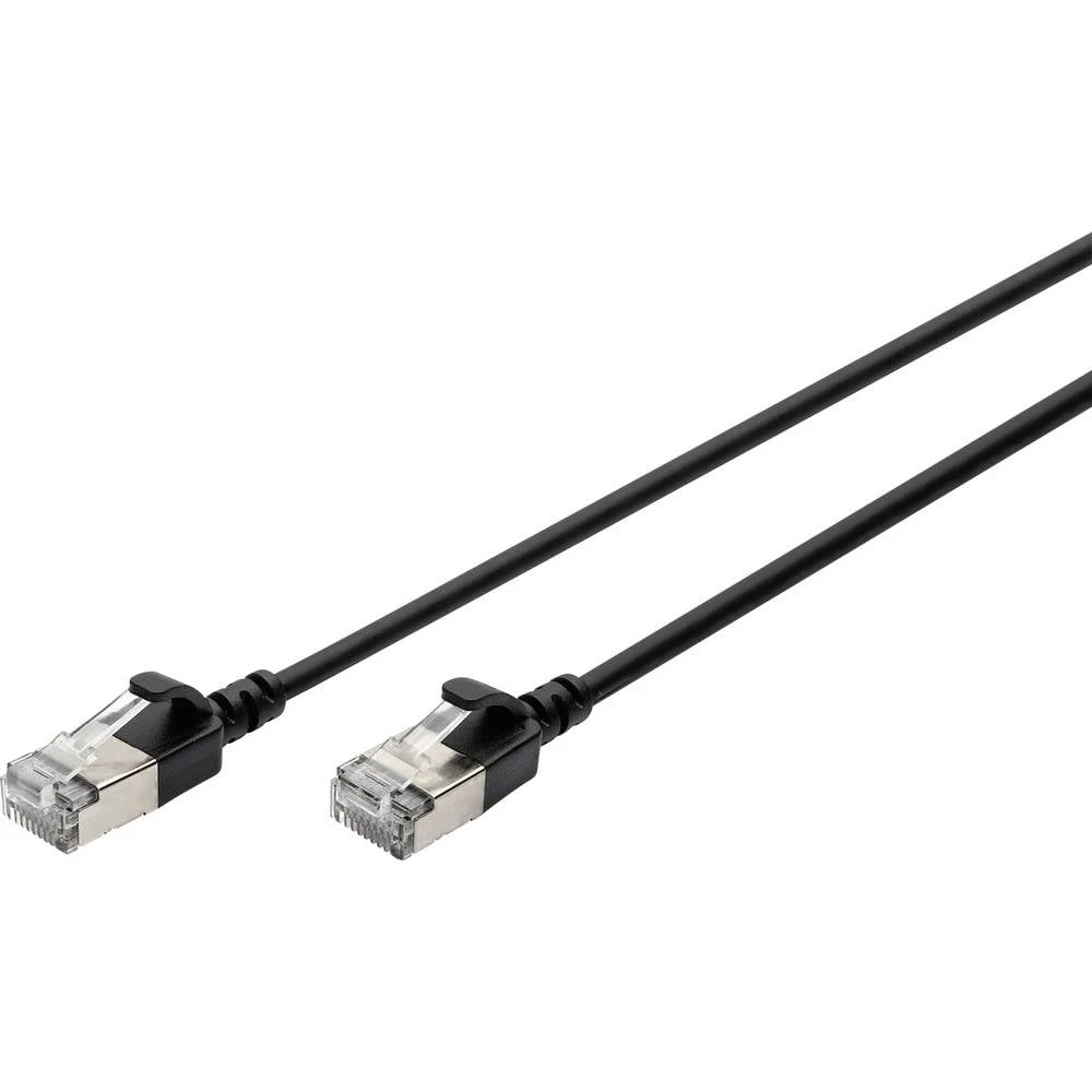 Digitus DK-1632-A-020S-BL RJ45 mrežni kabel, Patch kabel CAT 6a F/FTP 2 m crna kodiran u boji, sa zaštitom, višežičan, s slika