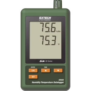 Extech SD500 Višenamjenski uređaj za pohranu podataka Kalibriran po DAkkS Mjerena veličina Temperatura, Vlaga 0 Do 50 °C 10 Do 9 slika