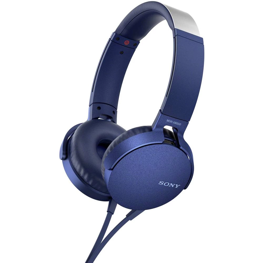 HiFi Sony MDR-XB550AP Preko ušiju Slušalice s mikrofonom Plava boja slika