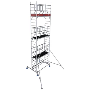 Krause 942159 FahrGerüst aluminij #####Faltgerüst mobilna, #####faltbar Radna visina (maks.): 7.80 m srebrna 181 kg slika