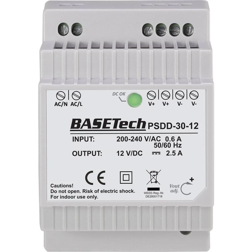 DIN-napajanje (DIN-letva) Basetech PSDD-30-12 2.5 A 30 W slika