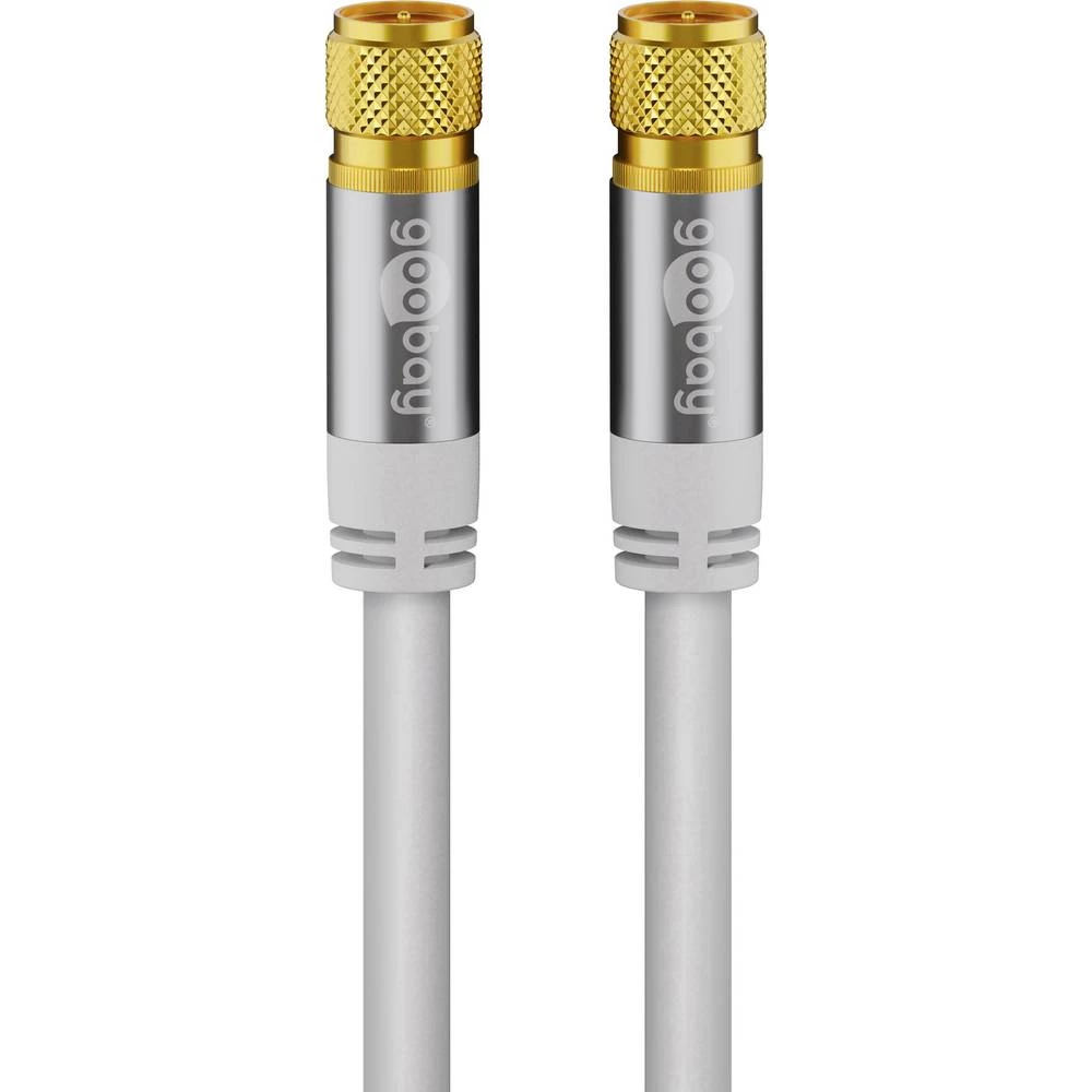Antene, SAT Priključni kabel [1x Muški konektor F - 1x Muški konektor F] 10.00 m 135 dB Fleksibilan Bijela Goobay slika