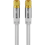 Antene, SAT Priključni kabel [1x Muški konektor F - 1x Muški konektor F] 10.00 m 135 dB Fleksibilan Bijela Goobay