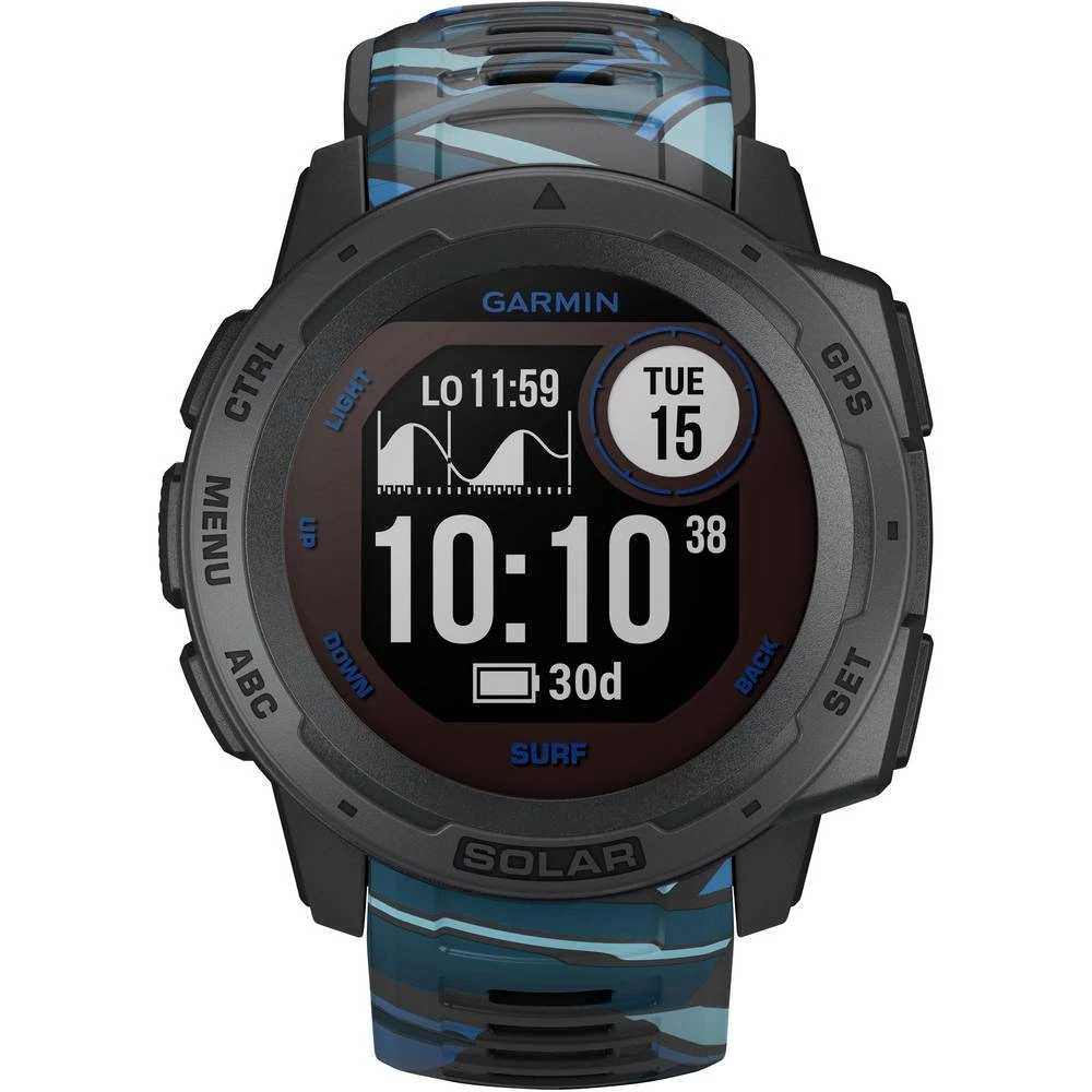 Garmin Instinct Solar Surf pametan sat  45 mm  platinasto siva slika