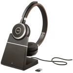 Jabra Evolve 65 Second Edition - UC telefon On Ear Headset Bluetooth®, bežični stereo crna poništavanje buke, smanjivanje šuma mikrofona uklj. stanica za punjenje i prikljucna stanica, slušalice s ...