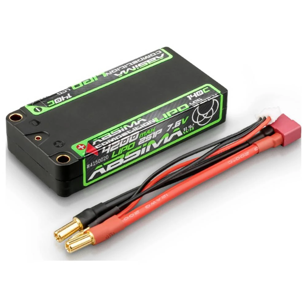 Absima lipo akumulatorski paket za modele 7.6 V 4200 mAh Broj ćelija: 2 140 C tvrdo kućište 5 mm, T utikač slika