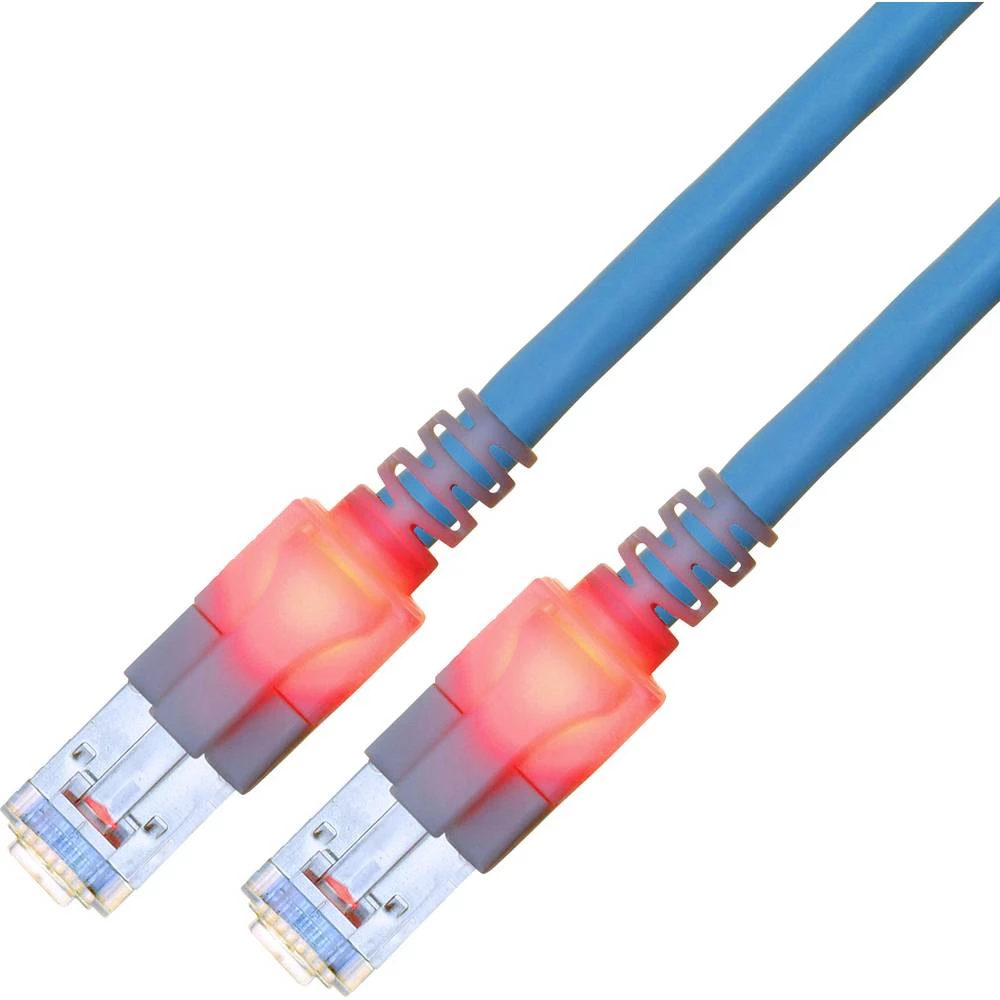 Easylan CS1OBCDCD0020 RJ45 mrežni kabel, Patch kabel CAT 6 S/FTP 2.00 m plava boja dvostruko zaštićen, bez halogena, vat slika