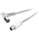 Antenski priključni kabel [1x antenski utikač 75 - 1x antenski utikač 75 ] 5 m 75 dB bijeli SpeaKa Professional