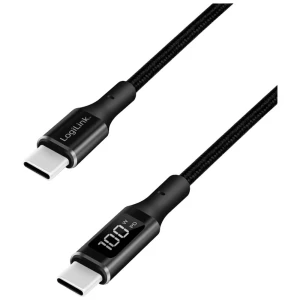 LogiLink USB-C kabel USB 2.0 USB-A utikač 1 m crna utikač primjenjiv s obje strane CU0181 slika