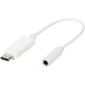 USB 2.0 Adapter [1x 3.5 mm utičnica sa zlatnim kontaktima - 1x Muški konektor USB 2.0 tipa C] Bijela Vivanco slika