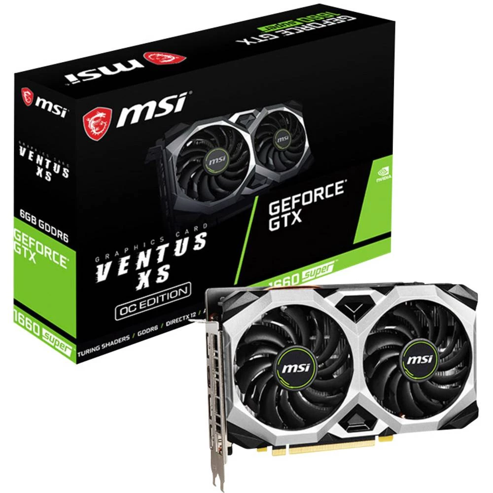 Grafička kartica MSI Gaming Nvidia GeForce GTX1660 SUPER Ventus Overclocked 6 GB GDDR6-RAM PCIe x16 HDMI&trade;, DisplayPort slika