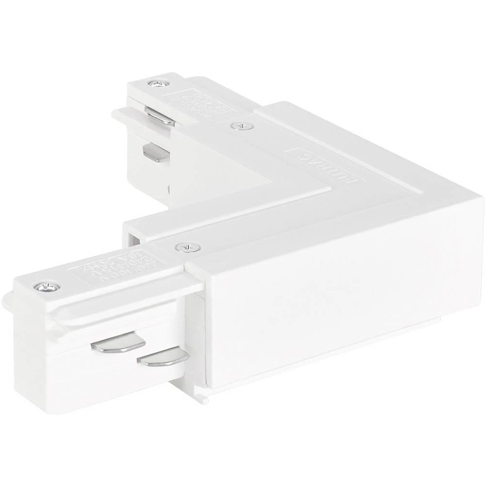 Komponenta za visokonaponski sustav šina L-priključak Eutrac EUTRAC L-Verbinder Erde innen, weiss 1001521 Prometno-bijela slika