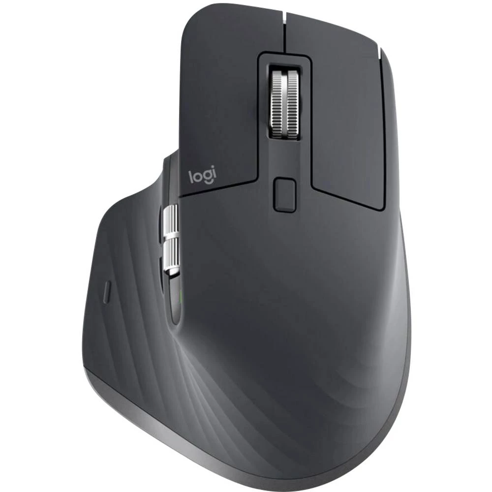 Logitech MX Master 3 Mac Version wlan miš optički ergonomski, staklena površina, ugrađeni kotačić za pregled grafitna slika