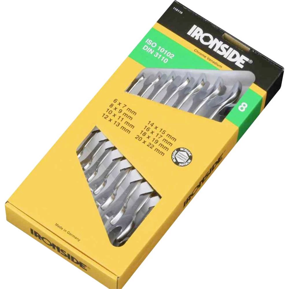 IRONSIDE 110110 dupli viličasti ključ set Veličina ključa (metrička) (naslov) 6 - 22 mm slika