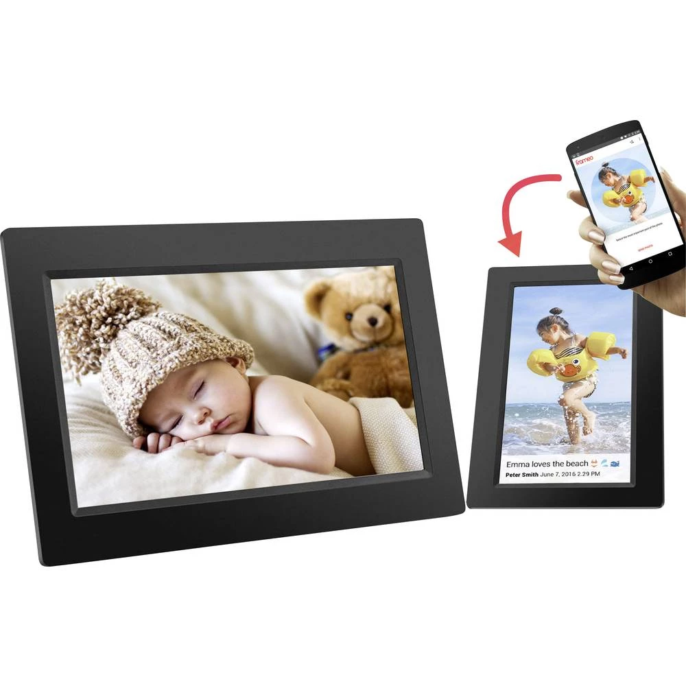 Digitalni WiFi okvir za slike 25.7 cm 10.1 " Denver PFF-1010 Black 1280 x 800 piksel 8 GB Crna slika