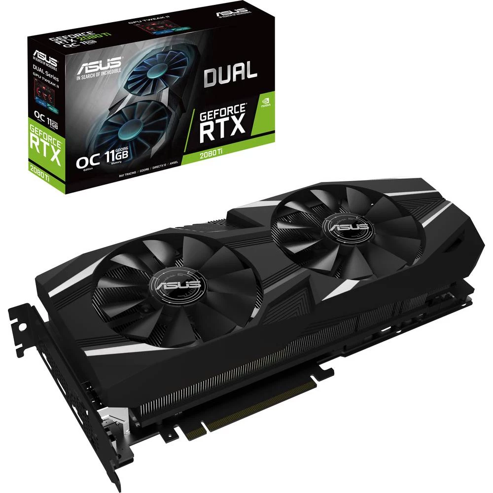 Grafička kartica Asus Nvidia GeForce RTX2080 Ti Dual Overclocked 11 GB GDDR6-RAM PCIe x16 HDMI&trade;, DisplayPort, USB-C&trade; slika