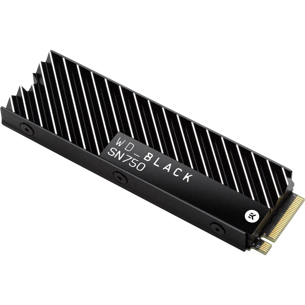 Unutarnji NVMe/PCIe SSD M.2 500 GB Western Digital Black&trade; SN750 High-Performance Gaming Heatsink Maloprodaja WDBGMP5000ANC slika