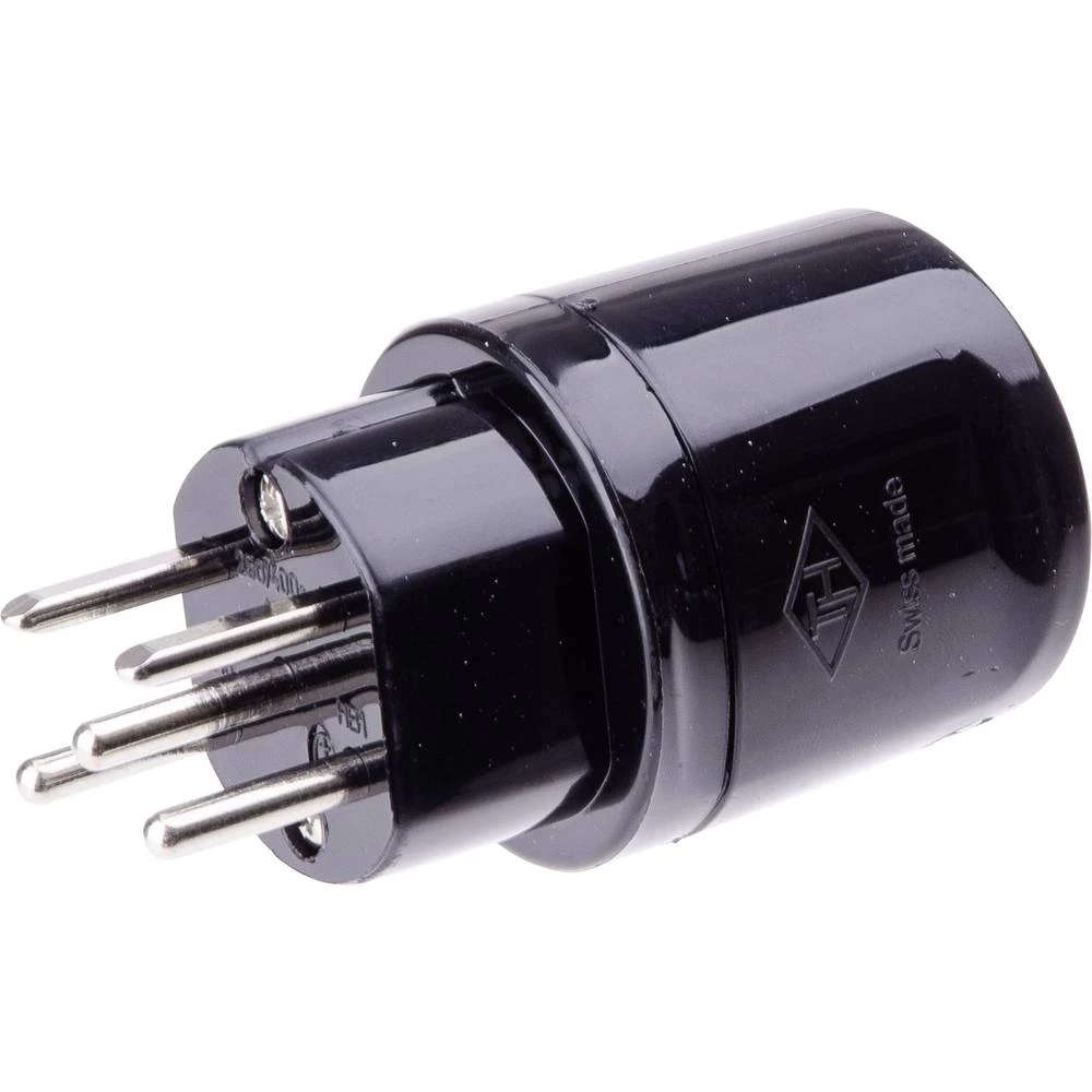 Max Hauri 106531 mrežni utikač za švajcarsku plastika  400 V crna slika
