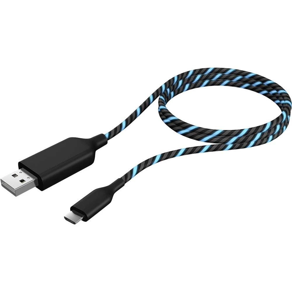 ICY BOX USB 2.0 Priključni kabel [1x Muški konektor USB 2.0 tipa A - 1x Muški konektor USB 2.0 tipa Micro B] 100 cm Crna/plava slika