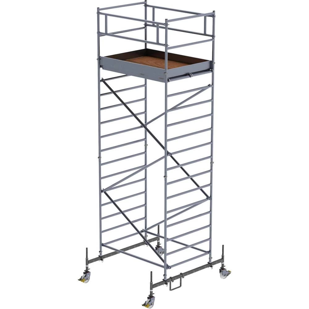 Günzburger Steigtechnik 173435 na roli montaža bez alata Radna visina (maks.): 6.5 m slika