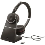 Jabra Evolve 75 Second Edition - UC telefon On Ear Headset bežični, Bluetooth®, žičani stereo crna smanjivanje šuma mikrofona, poništavanje buke slušalice s mikrofonom, uklj. stanica za punjenje i ...