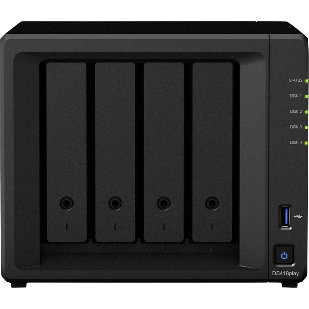 NAS-Server kućište Synology DiskStation DS418Play 4 Bay USB 3.0 prednji priključak slika